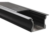 Recessed Aluminum Profile 2m in White or Black for LED Strip - Aluminium profile