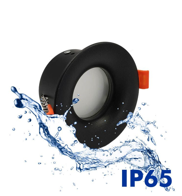 Recessed Round Downlight Ring in Black for GU10 MR16 LED Bulb - Lighting Fixtures - Downlights