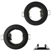 LED GU10 MR16 Bulb Holder in Black 2 Pack - GU10 LED Accessories