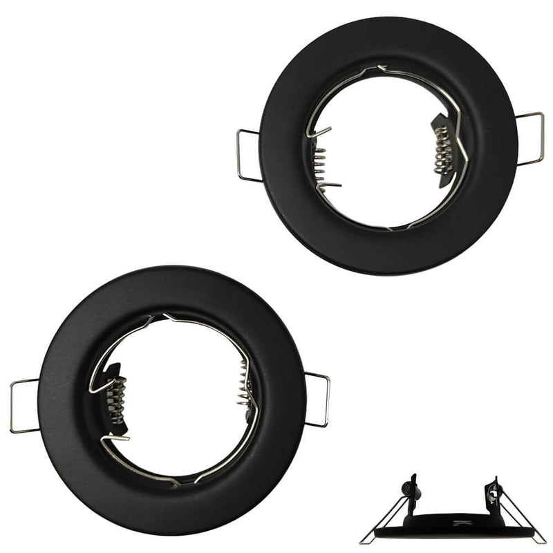 LED GU10 MR16 Bulb Holder in Black 2 Pack - GU10 LED Accessories