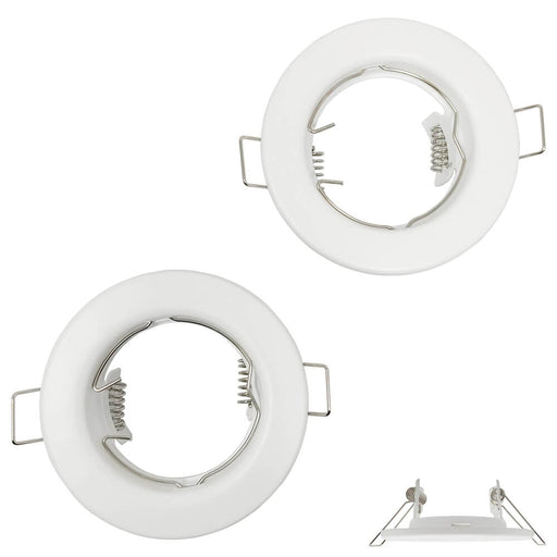 2 Pack Housing for LED GU10-MR16 Bulb WHITE