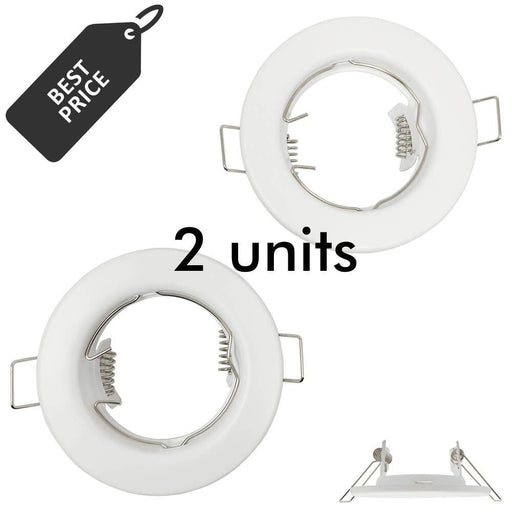 2 Pack Housing for LED GU10-MR16 Bulb WHITE