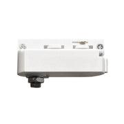 Single Phase Rail Adapter Connector in White - LED Accessories
