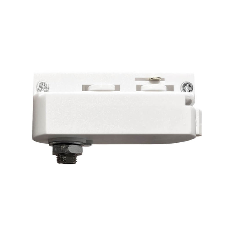 Single Phase Rail Adapter Connector in White - LED Accessories
