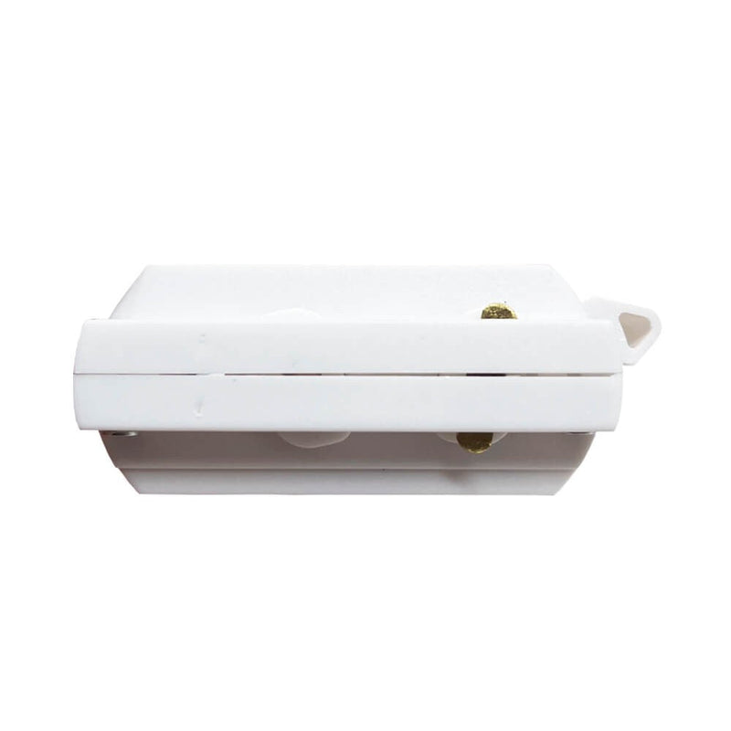 Single Phase Rail Adapter Connector in White - LED Accessories