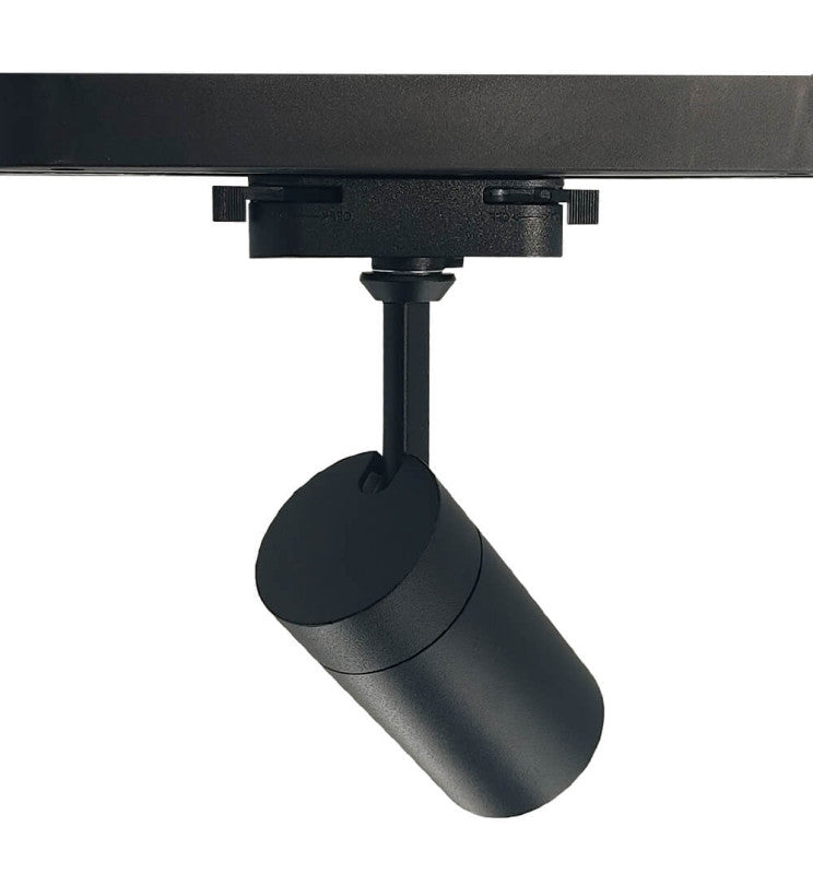 8W Dimmable Single Phase Track Light Black with GU10 LED Bulb - LED Tracking Light