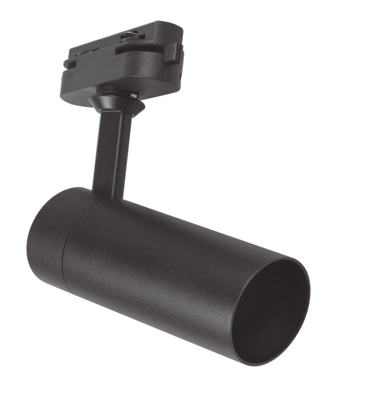 8W Dimmable Single Phase Track Light Black with GU10 LED Bulb - LED Tracking Light