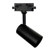 8W Dimmable Single Phase Track Light Black with GU10 LED Bulb - LED Tracking Light