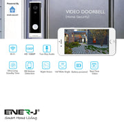 Smart WiFi Video Doorbell Camera with Plugin Chime - Home Alarm Systems - Non-lighting Products