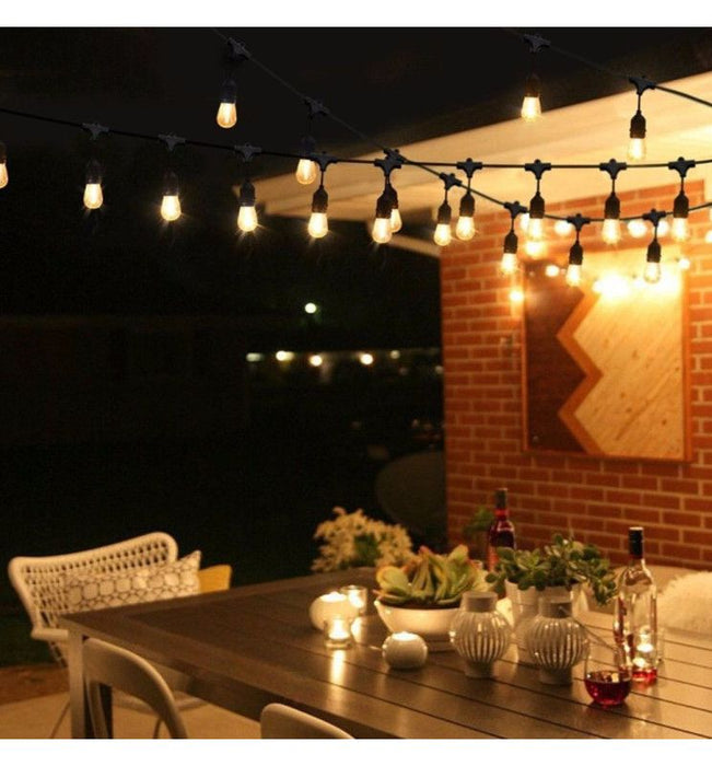 10 Meters LED Solar String Light with 10x E27 Bulbs & Remote Control