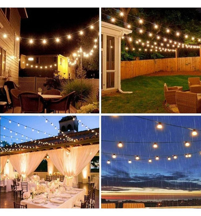 10 Meters LED Solar String Light with 10x E27 Bulbs & Remote Control