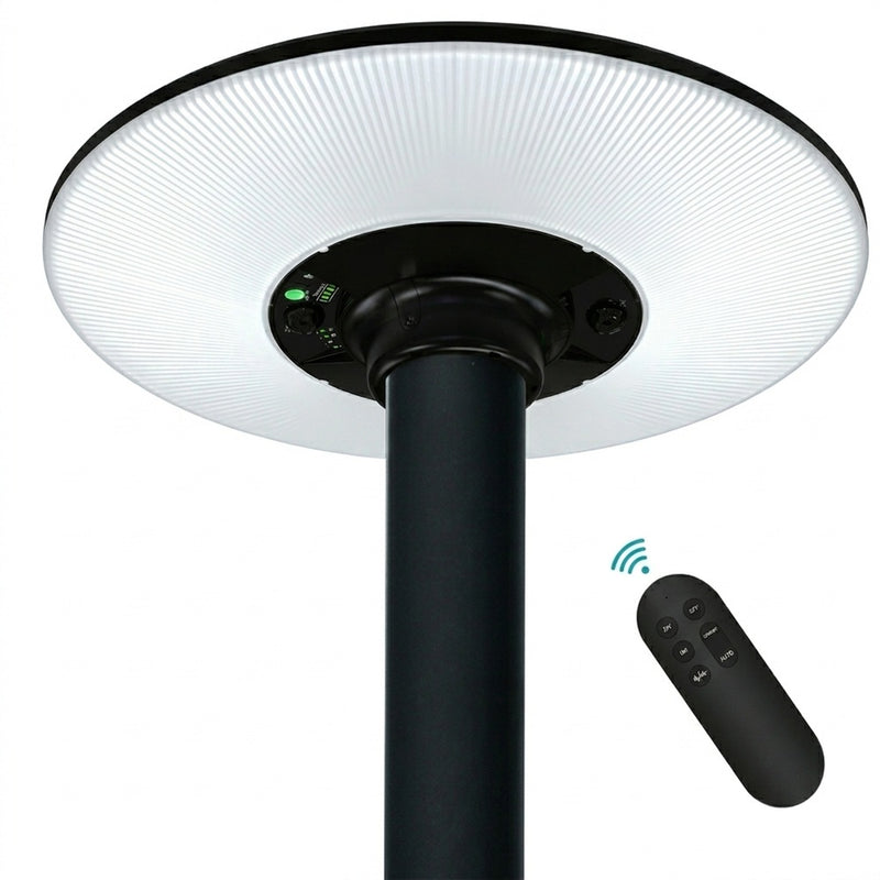 Solar LED Garden Light with 2.5m Pole 3CCT 1800Lm PIR Sensor & Remote Control IP65