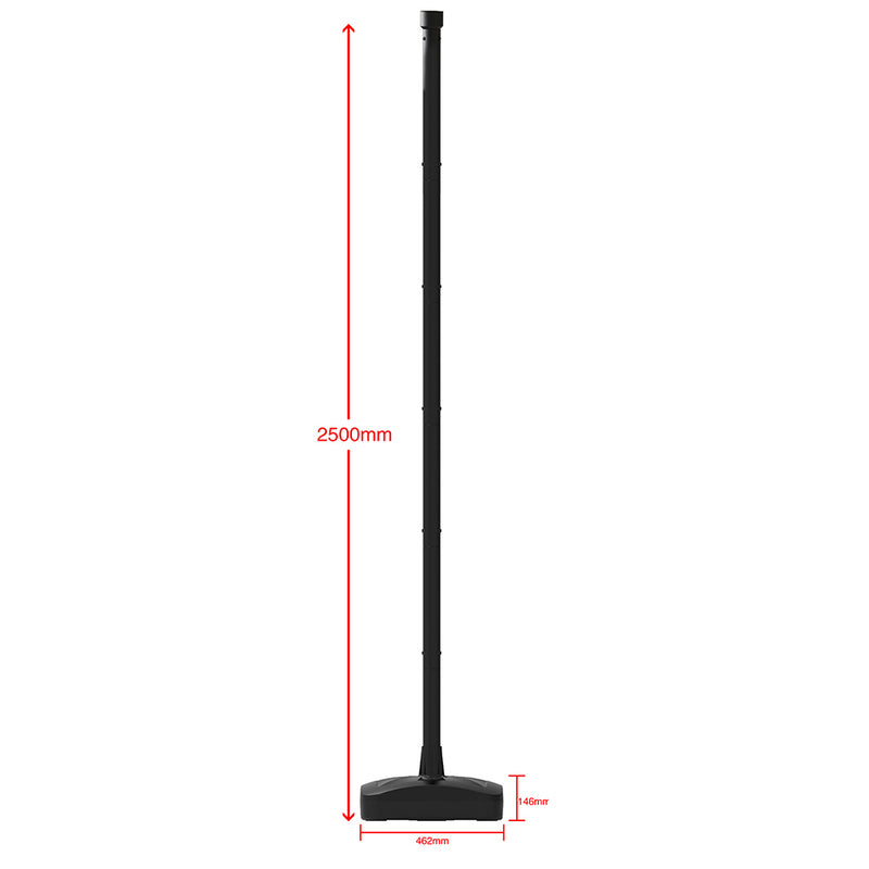 Solar LED Garden Light with 2.5m Pole 3CCT 1800Lm PIR Sensor & Remote Control IP65