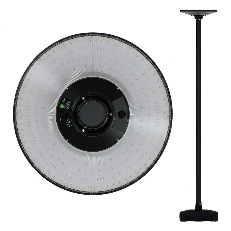 Solar LED Garden Light with 2.5m Pole 3CCT 1800Lm PIR Sensor & Remote Control IP65
