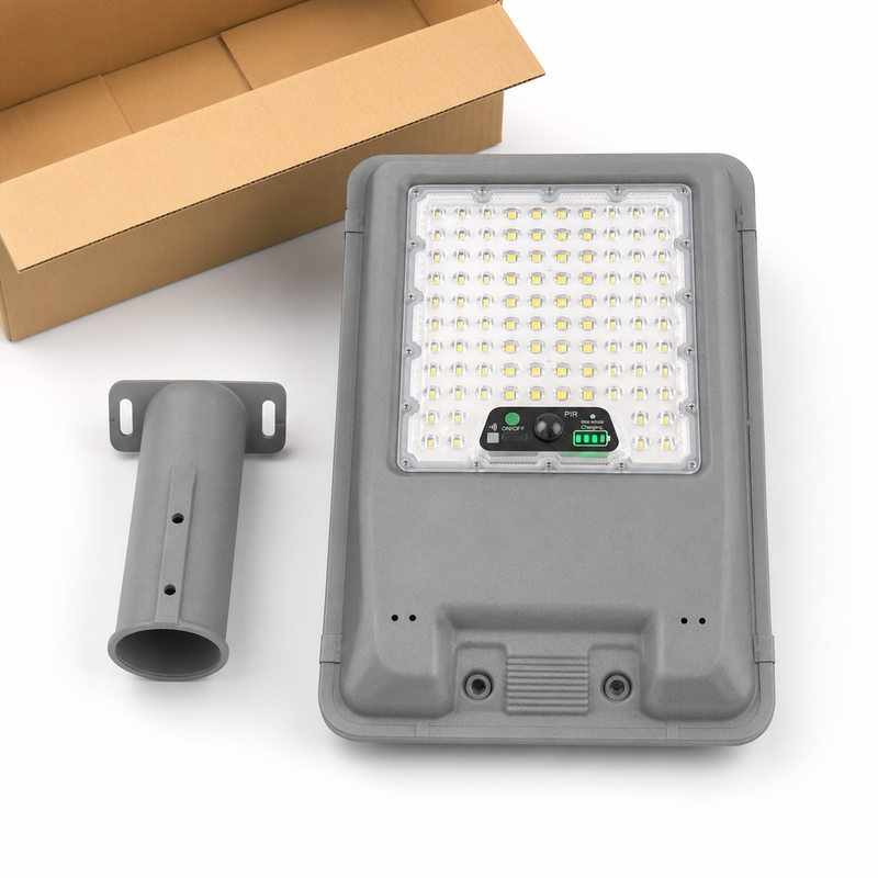 Solar AURAMAX LED Street Light 4800Lm with PIR Sensor & Remote Control 6500K