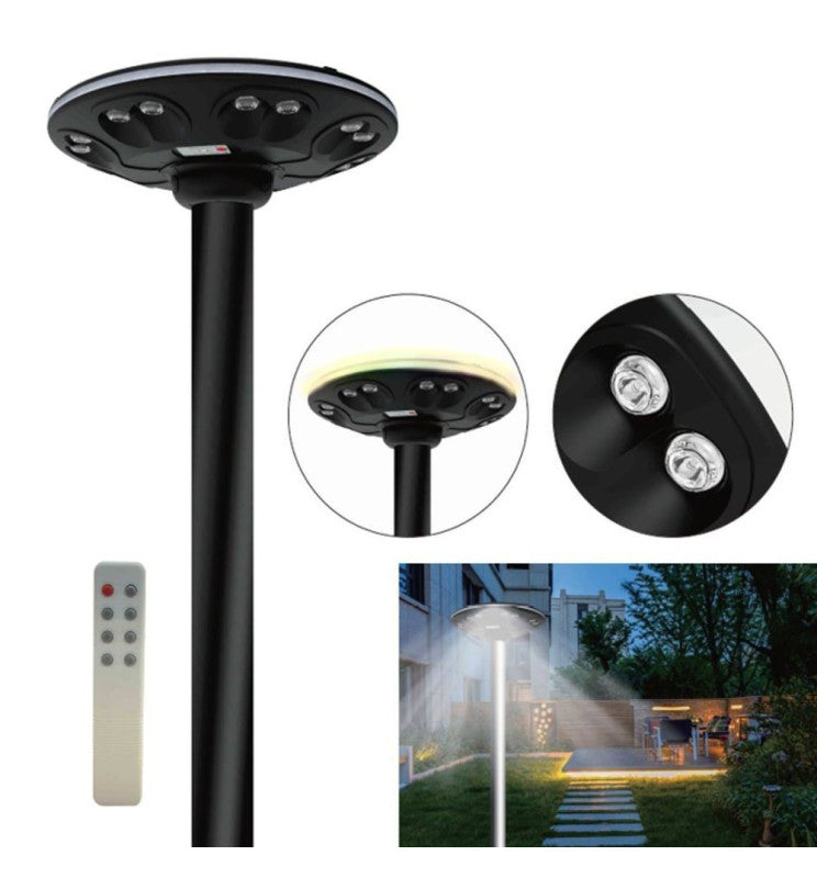 Solar LED Street & Garden Light with 4m Lamp Post Remote Control 4000K - Solar LED light