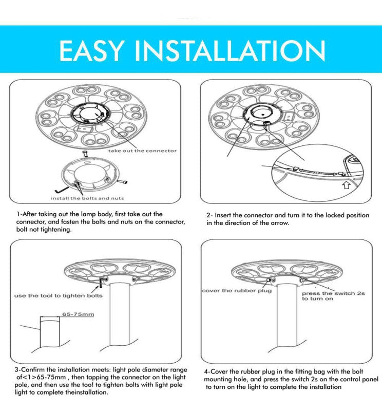 Solar LED Street & Garden Light with Remote Control 4000K - Solar LED light