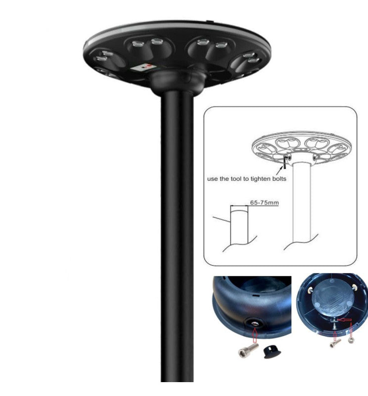 Solar LED Street & Garden Light with 4m Lamp Post Remote Control 4000K - Solar LED light