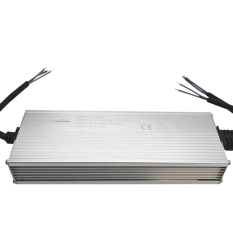 200W 24V GXtronic LED Power Supply IP68 2 Outputs
