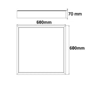 Surface Mounted LED Panel Frame 60x60x6.8cm - LED Accessories