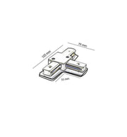 T-shaped Connector Black for Single Phase REINFORCED LED Track - Tracklights Rail