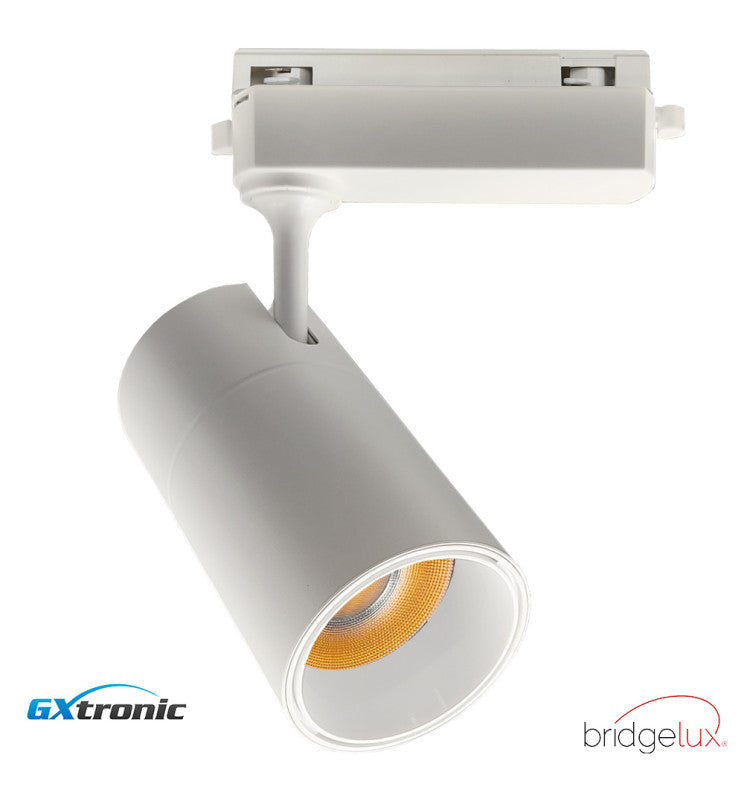 30W LED Track Light PARIS White Single-Phase with Bridgelux Chip UGR11 24º