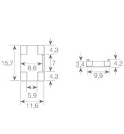 Transparent Union Connector for LED Strips 10mm IP20 - LED Strip Connector