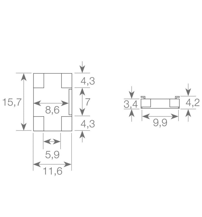 Transparent union connector for LED strips COB SMD 10mm IP20