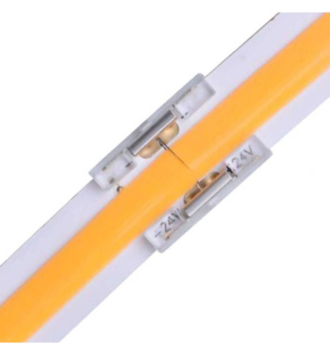 Transparent union connector for LED strips COB SMD 10mm IP20