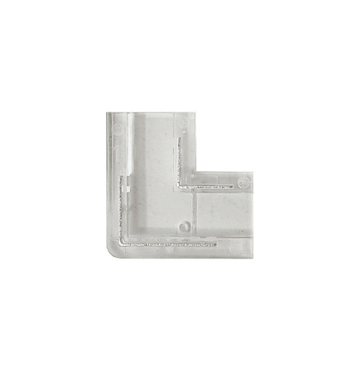 Transparent Union L-shaped Connector for LED Strips 10mm IP20 - LED Strip Connector