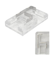 Transparent Union L Connector for COB + SMD LED Strips 8mm - 10mm IP20 - Electronics Component Connectors - Accessories