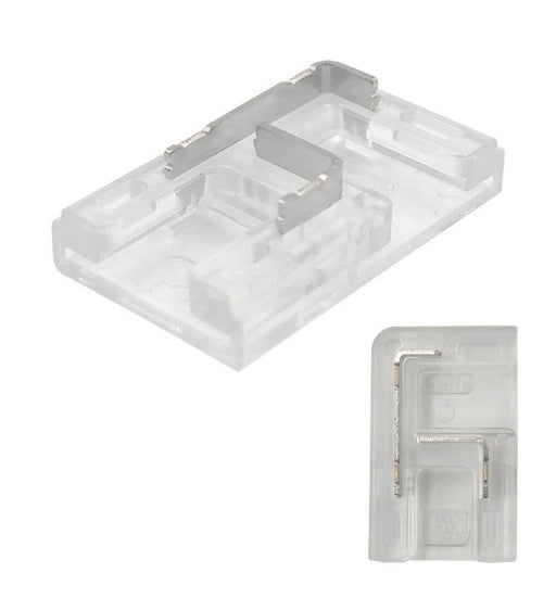 Transparent Union L Connector for COB + SMD LED Strips 8mm - 10mm IP20 - Electronics Component Connectors - Accessories