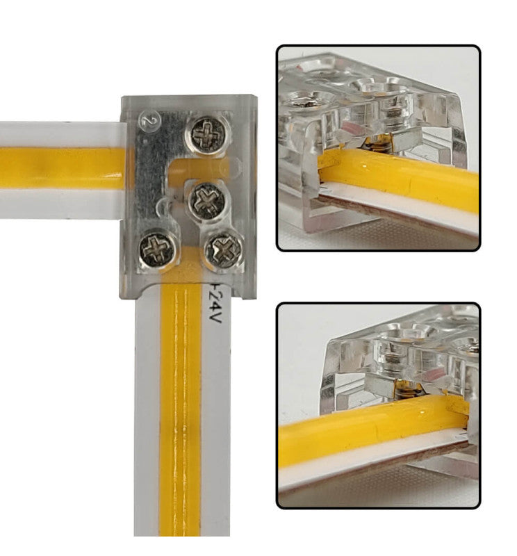 Transparent Union L&T Connector for LED Strips 10mm IP20 - Lighting Accessories - Accessories