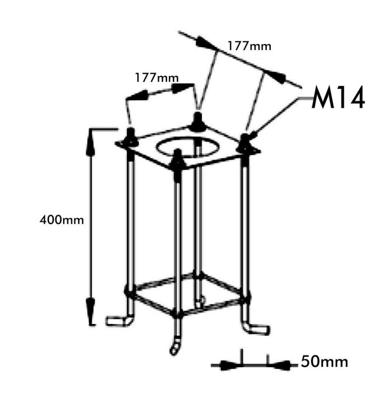 Column for public lighting - Aluminum - 4 meters