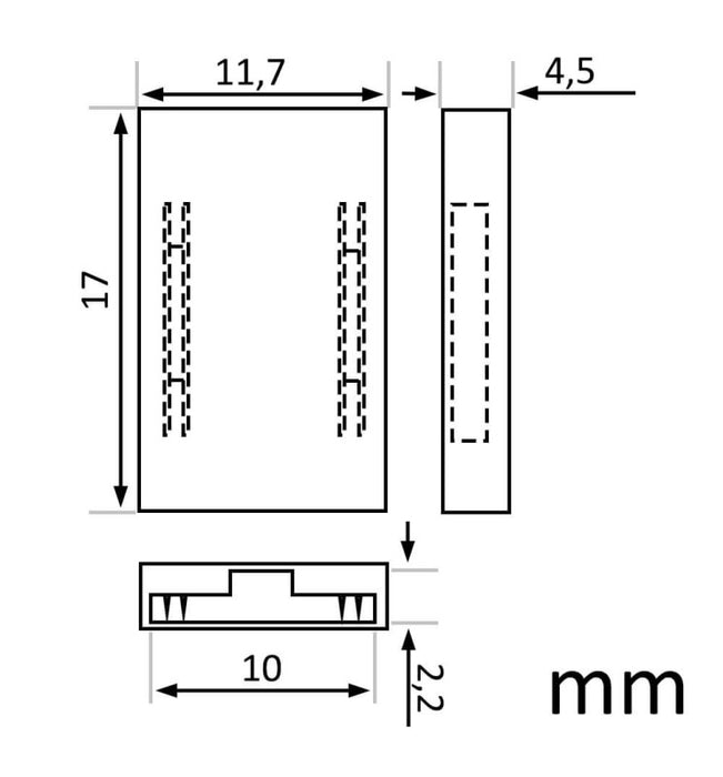 Union Connector for COB LED Strips RGB 10mm IP20