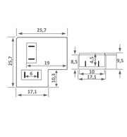 Union L Connector for COB - SMD LED Strips 10mm IP65 - Electronics Component Connectors - Accessories