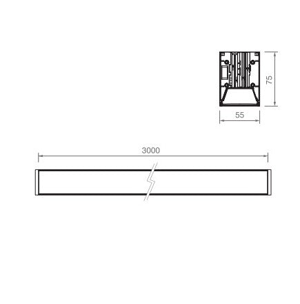 VERSA BLACK Linear LED module 3CCT