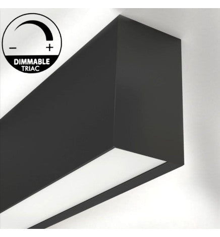 Dimmable OULU LED Wall Light in Black 0.44m 0.94m 1.44m 1.94m - LED Wall light