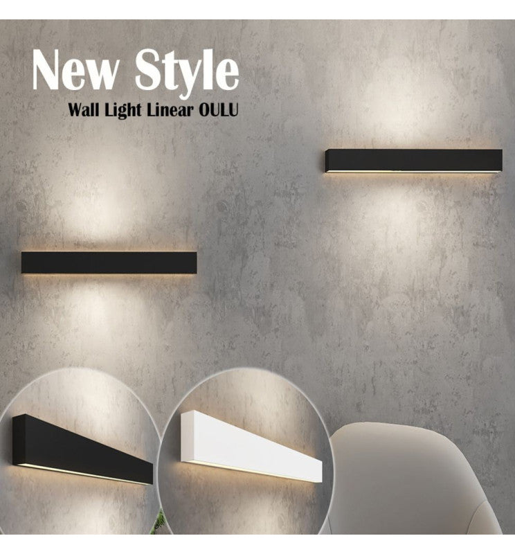 Dimmable OULU LED Wall Light in Black 0.44m 0.94m 1.44m 1.94m - LED Wall light