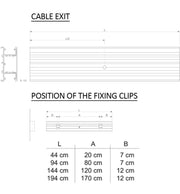 Dimmable Linear NEW WASHINGTON LED Wall Light Black 0.44m 0.94m 1.44m 1.94m - LED Wall light