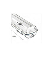 Waterproof Housing for Two LED Tubes 120cm IP65 - LED Batten