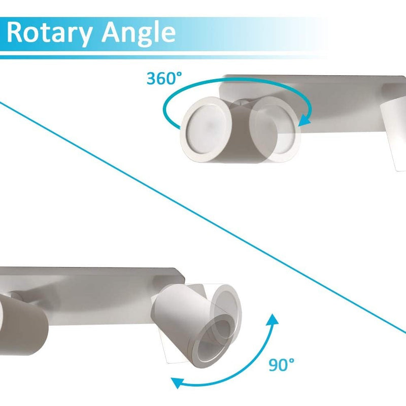 Surface Mounted Adjustable LED Spotlight in White for 2 Phase GU10 - LED ceiling lighting