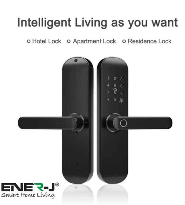WIFI Smart Door Lock Black RIGHT handle - Lock