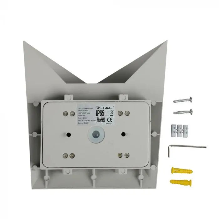 5W Waterproof LED Wall Light in Grey 4000K - LED Wall lighting