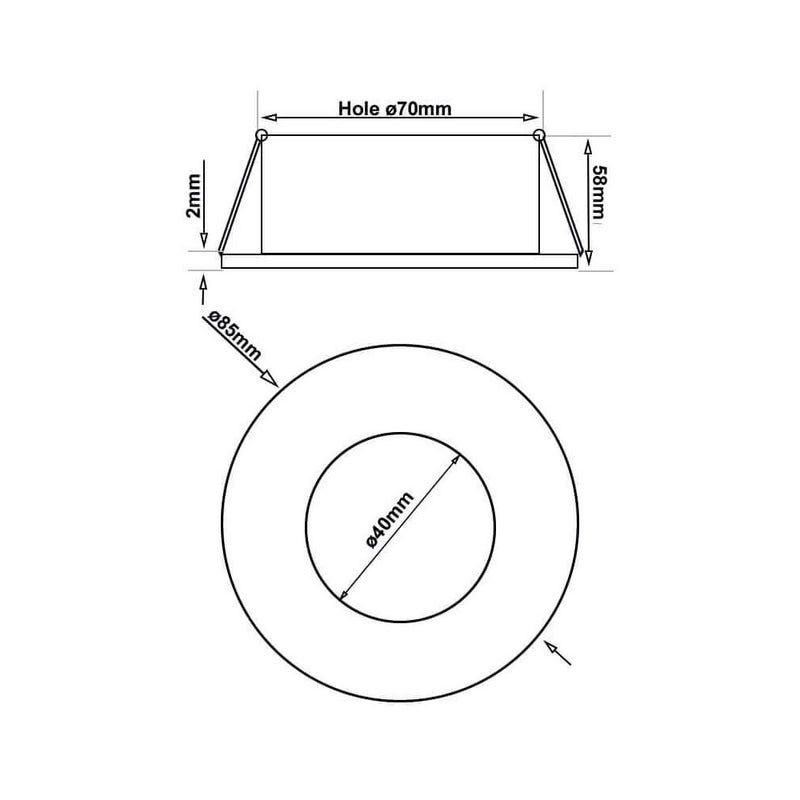 8W Dimmable Waterproof Concave LED Downlight 4 CCT - LED Spotlight
