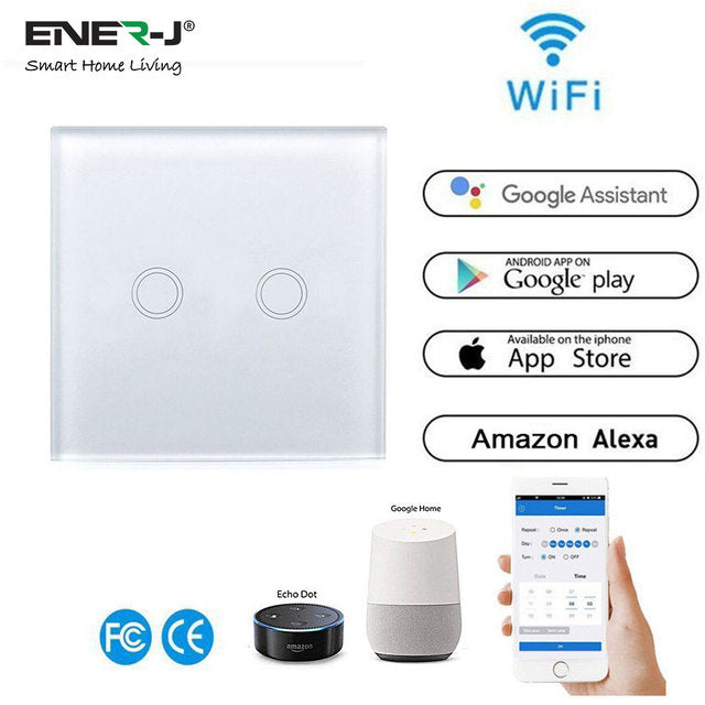 2 Gang Smart WiFi Touch Switch - Smart switch