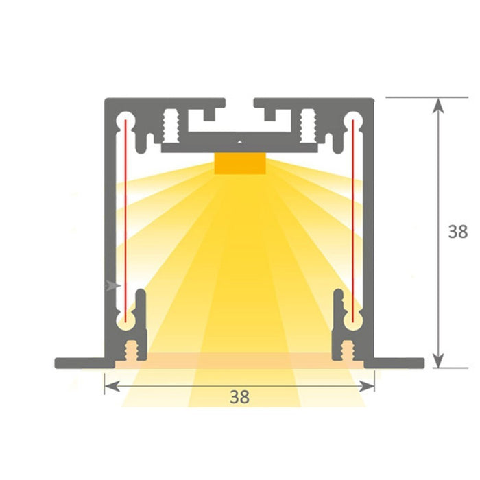 28W LED Recessed Linear Light MOSCOW MINI White - 1.44m - IP54