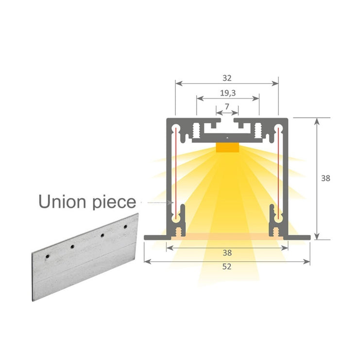 28W LED Recessed Linear Light MOSCOW MINI White - 1.44m - IP54