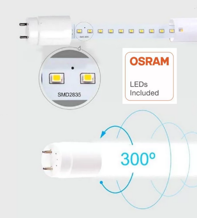 16W T8 LED tube 120cm with OSRAM Chip 3000K